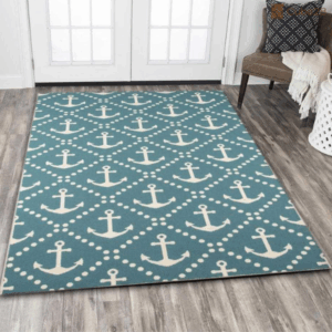 Blue Geometric Area Rug